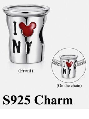 S925 Sterling Silver I Love New York NY Charm Pendant Bracelet Necklace Bracelet